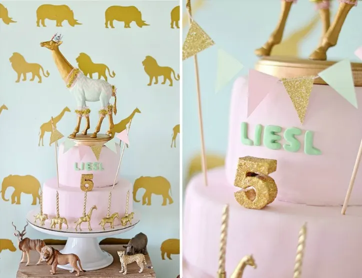 Safari Themed Birthday Cake - Project Nursery