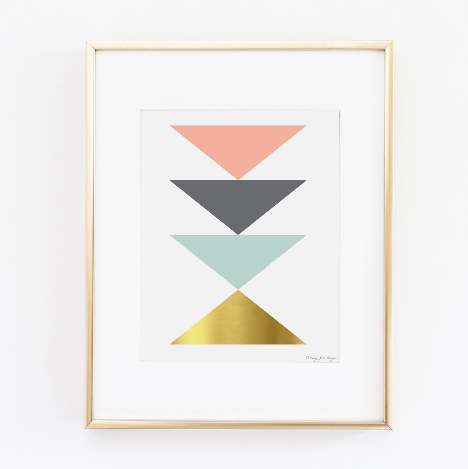 Geometric Triangle Art Print from Penny Jane Design on Etsy
