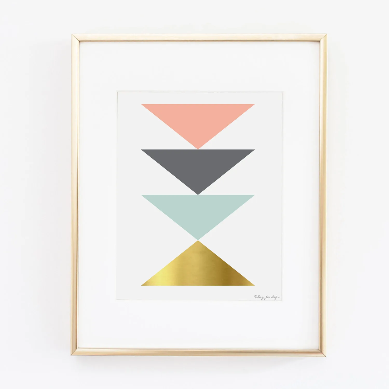 Geometric Triangle Art Print from Penny Jane Design on Etsy