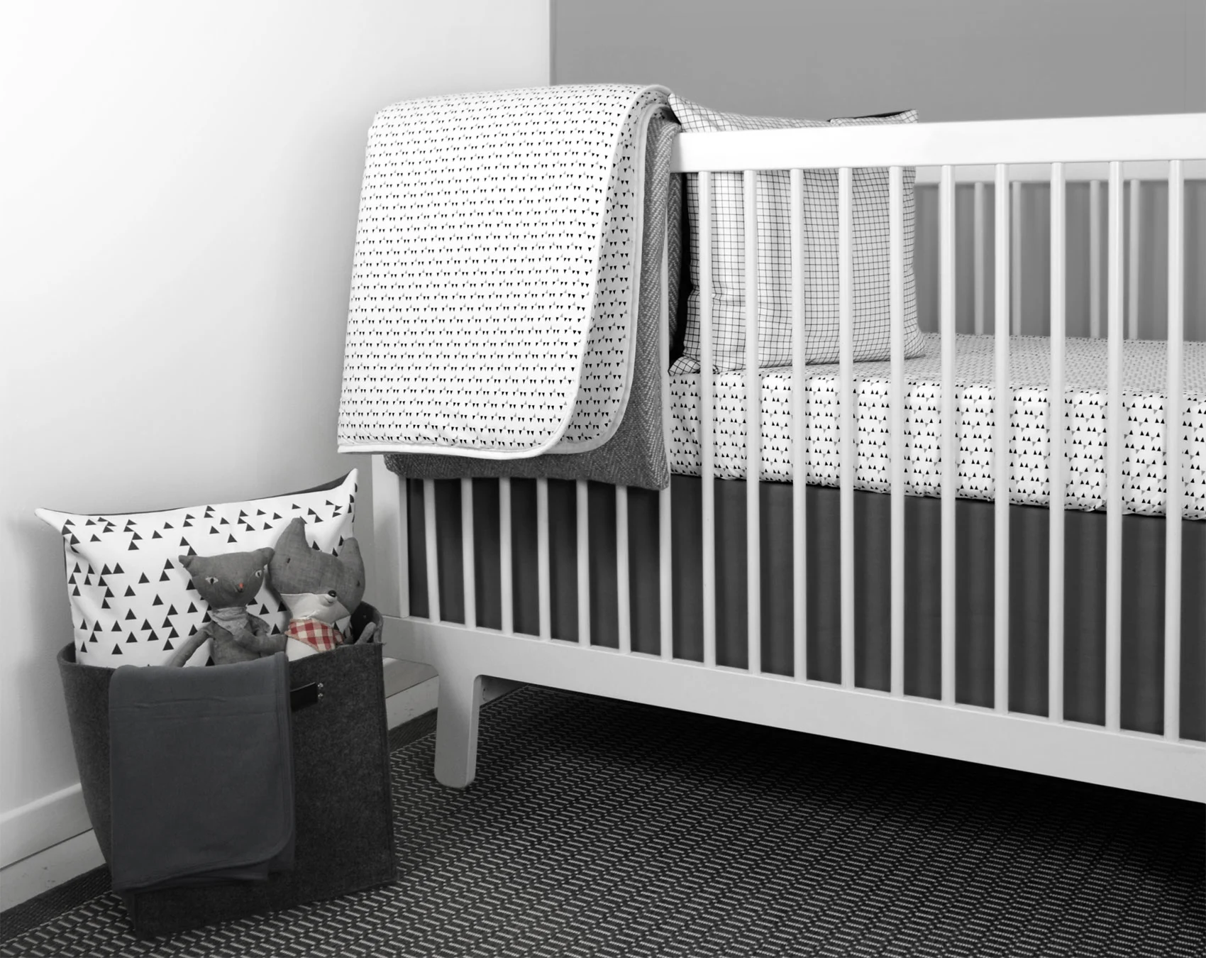 This is Modern Baby Bedding at its Best Project Nursery