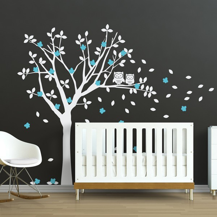 Tree with Owls Nursery Wall Decal from Decal Lab