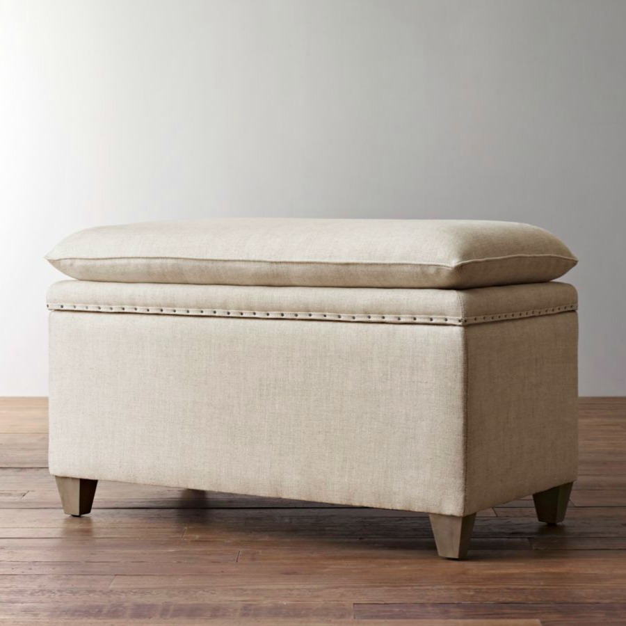 Upholstered Storage Bench from Restoration Hardware