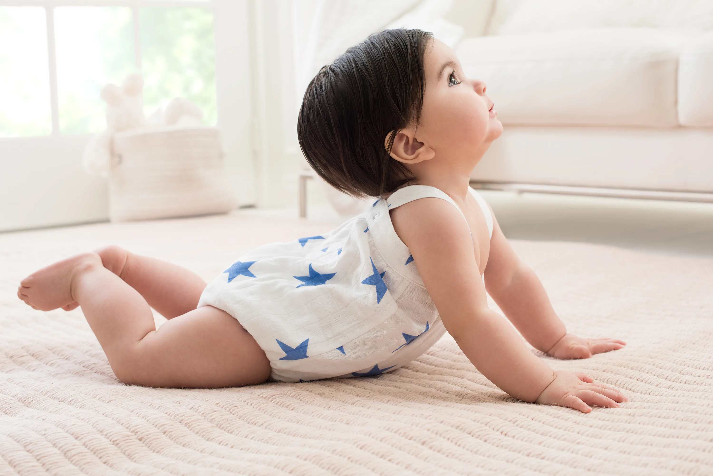 aden  + anais Muslin Romper Blue Stars