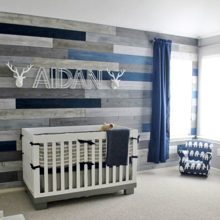 Turquoise and best sale grey baby room