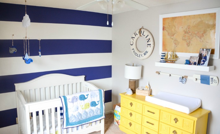 blue and yellow nursery