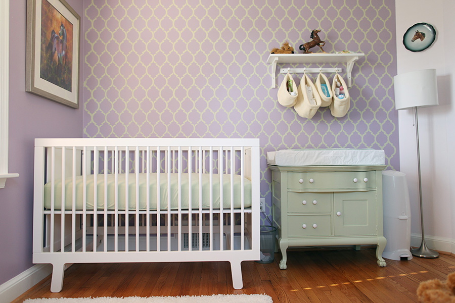 Moroccan Stenciled Lavender Nursery - Project Nursery