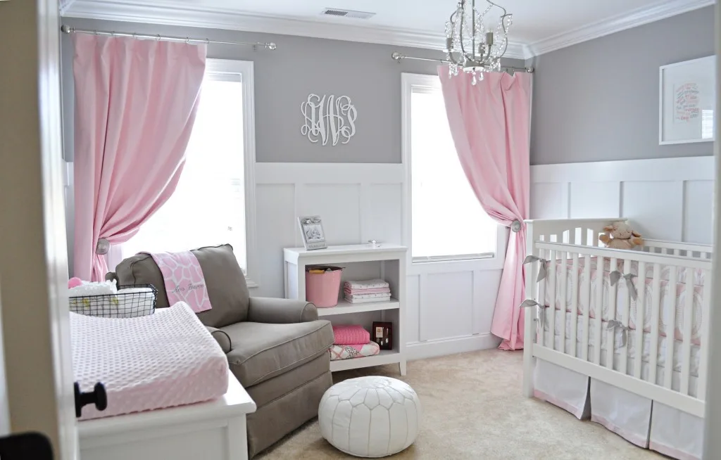 Pink, Gray and White Girls' Nursery - Project Nursery