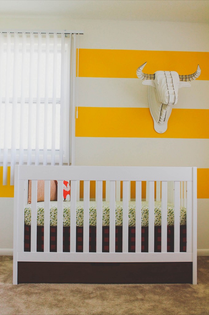Yellow and White Striped Nursery - Project Nursery