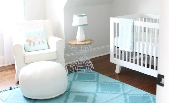 Serene Aqua and White Nursery - Project Nursery