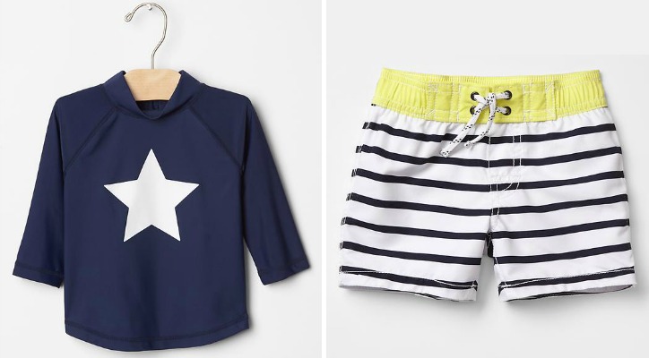 Rashguard and Swim Trunks from Gap