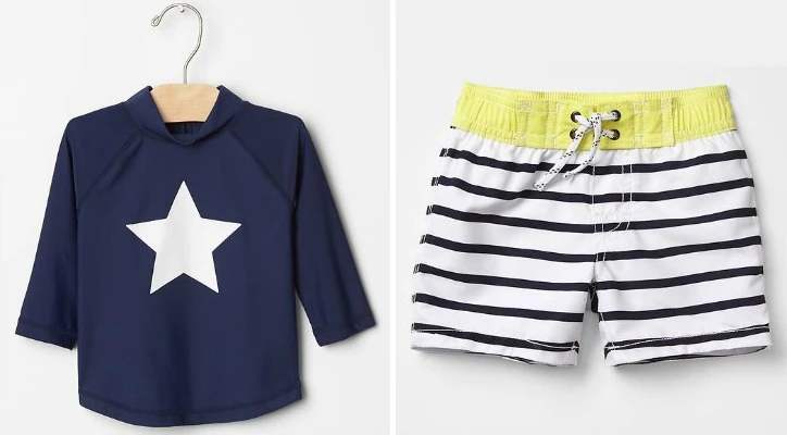 Rashguard and Swim Trunks from Gap