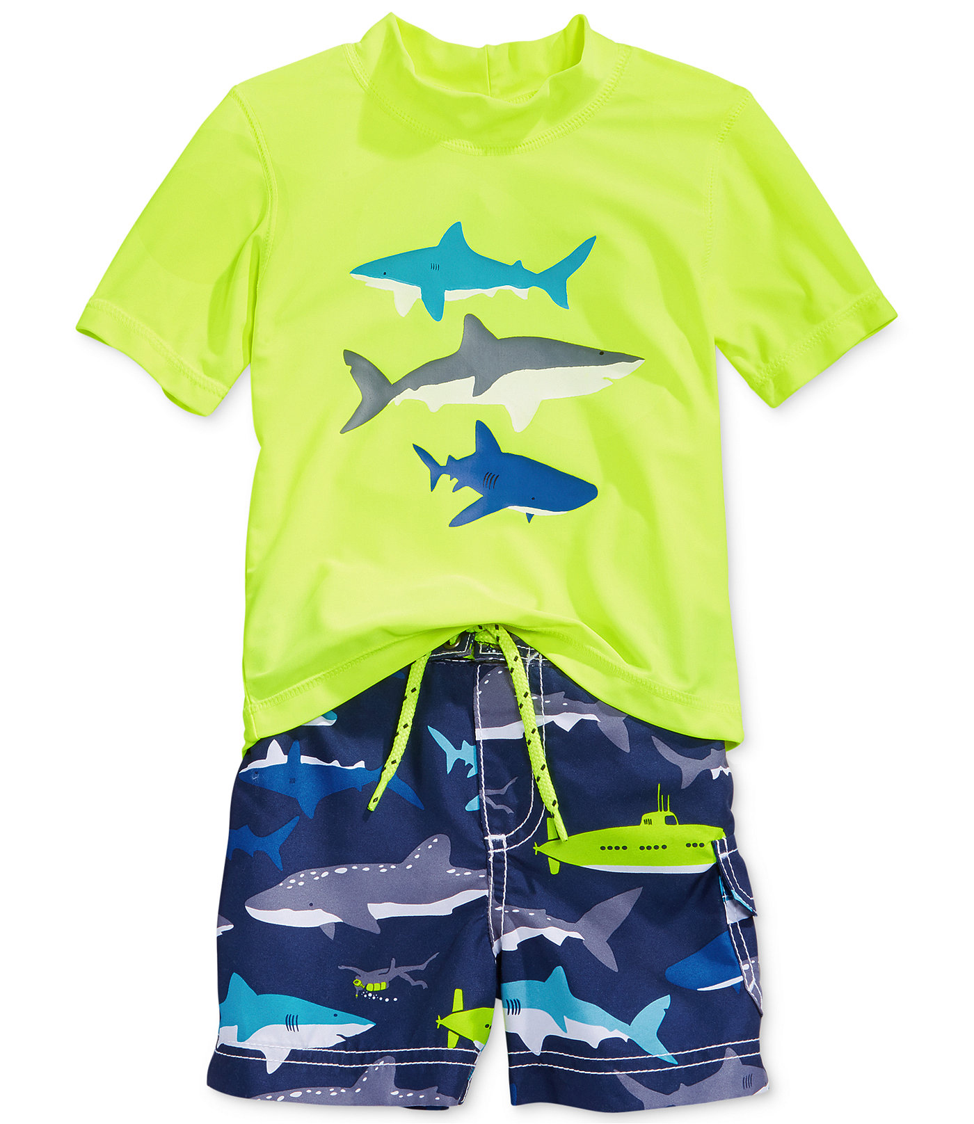 Boys Rashguard and Swim Trunks Set from Macys