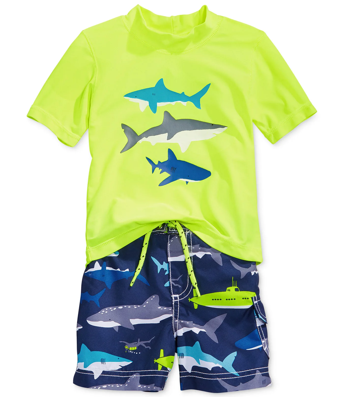 Boys Rashguard and Swim Trunks Set from Macys