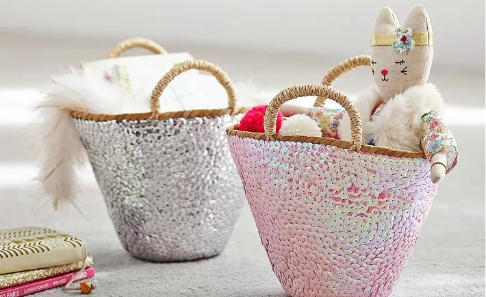 Jenni Kayne Sequin Baskets from Pottery Barn Kids