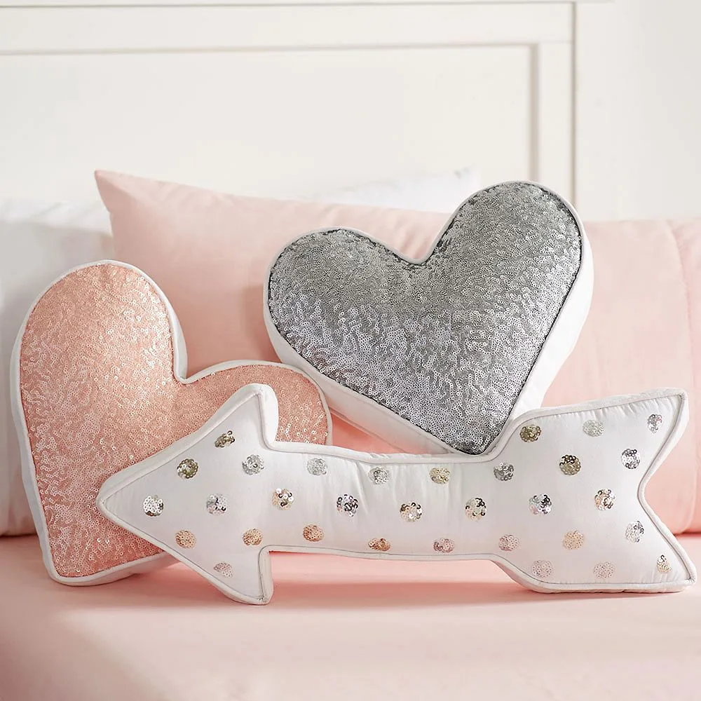Sequin Shaped Pillows from PBteen