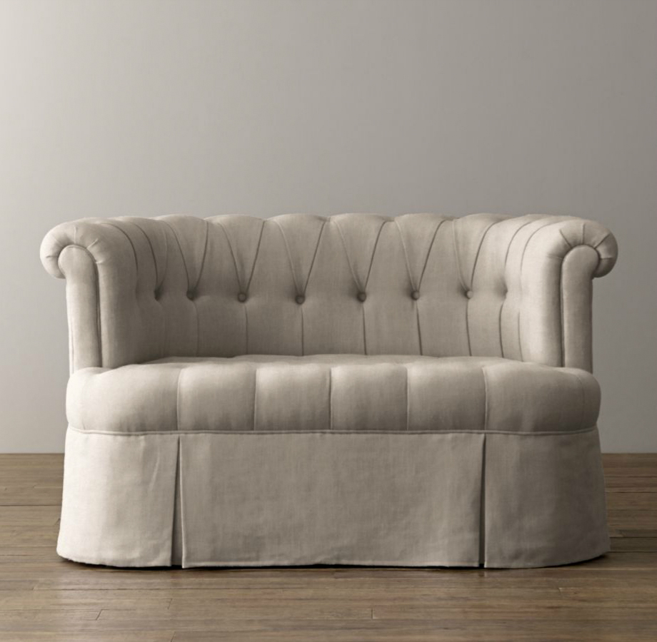 Emmeline Petite Velvet Sofa from RH Baby & Child