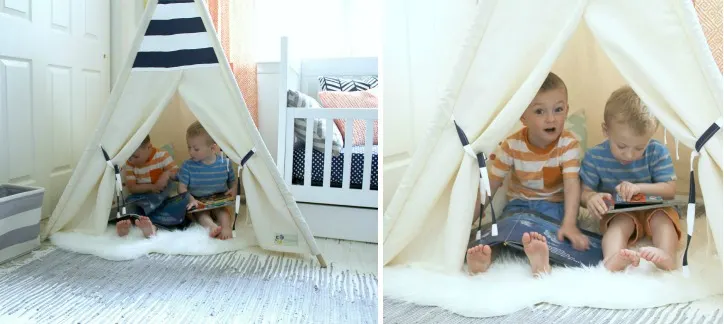 Shared Boys Room with Teepee Play Area