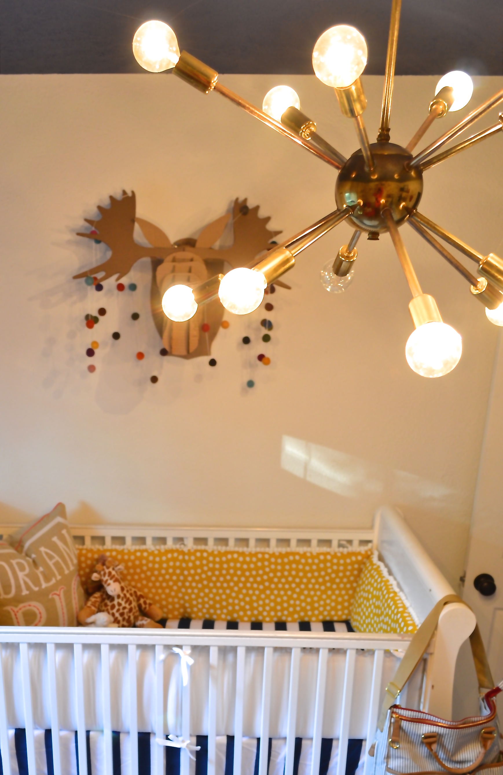 Sputnik Light in this Whimsical Woodland Nursery