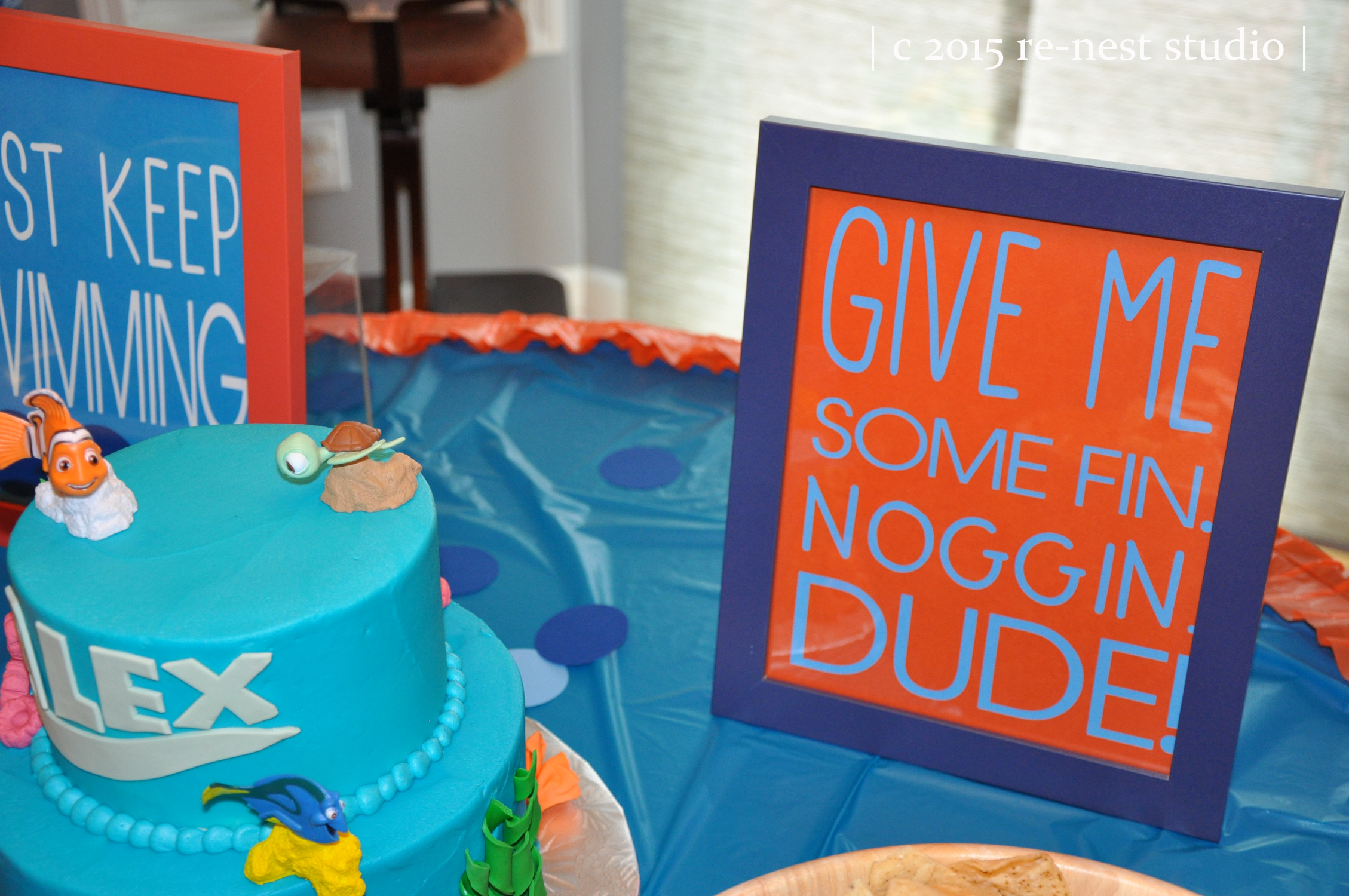 Easy Finding Nemo Baby Shower Centerpieces