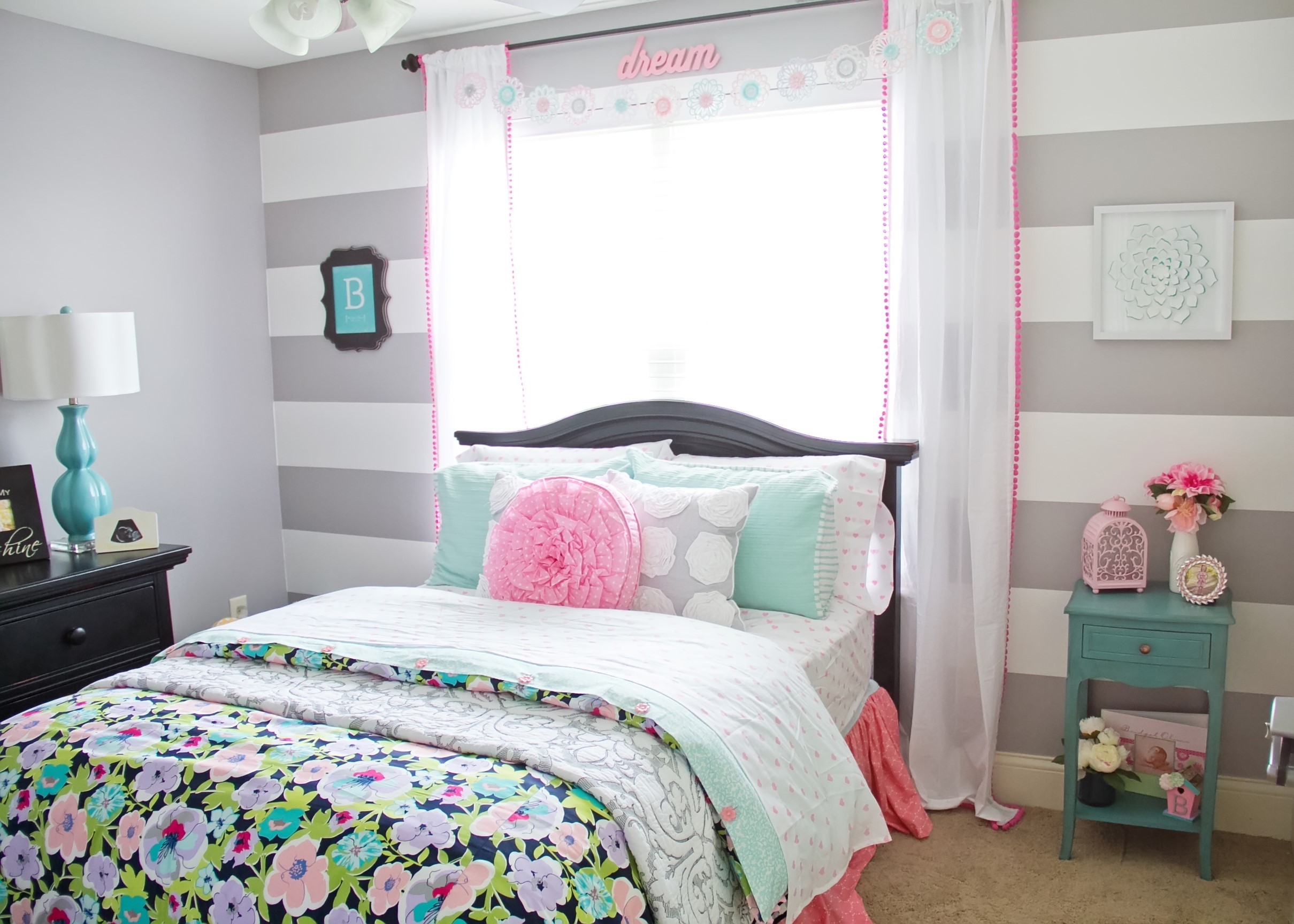  Girly  and Floral Big Girl  Room  Project Nursery