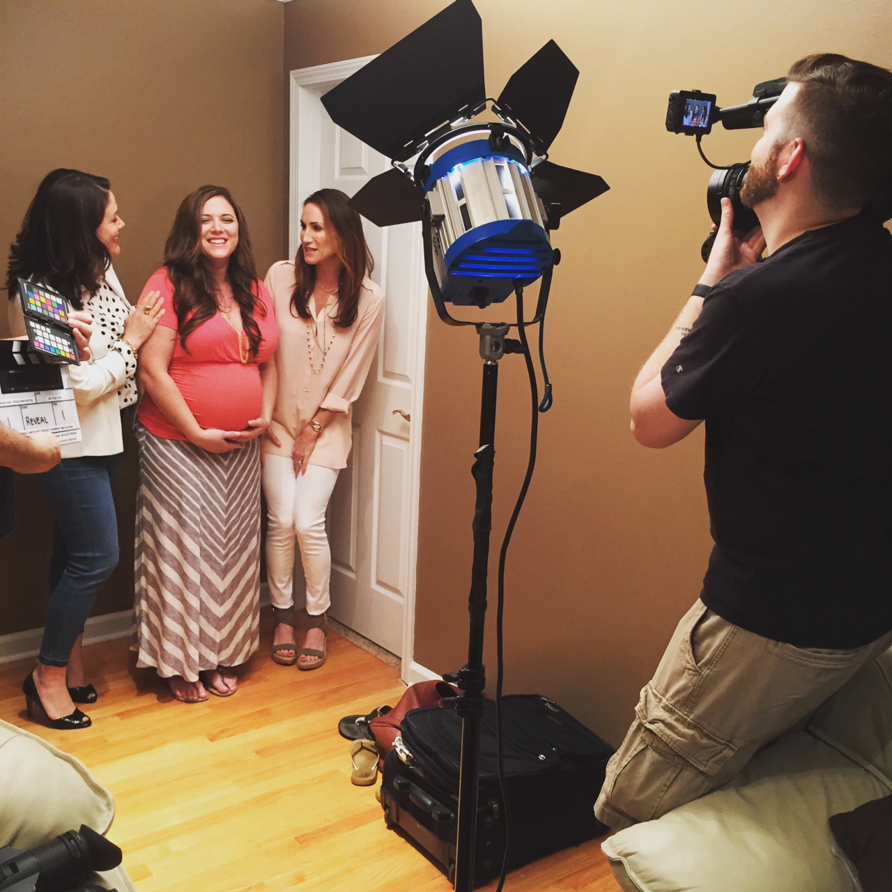 Melisa Fluhr and Pam Ginocchio with Fisher-Price Sweepstakes Winner