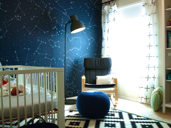 Constellation Wallpaper in this Space Nursery