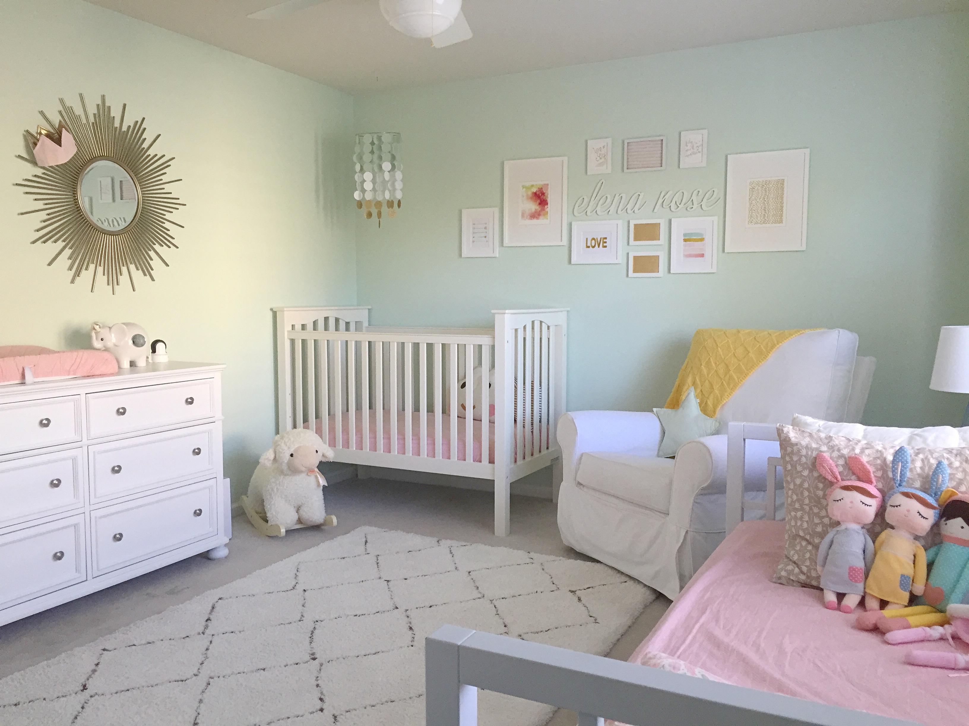 Elena's Mint and Pink Nursery - Project Nursery