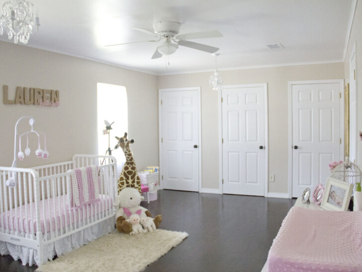 Feminine Pink and White Nursery