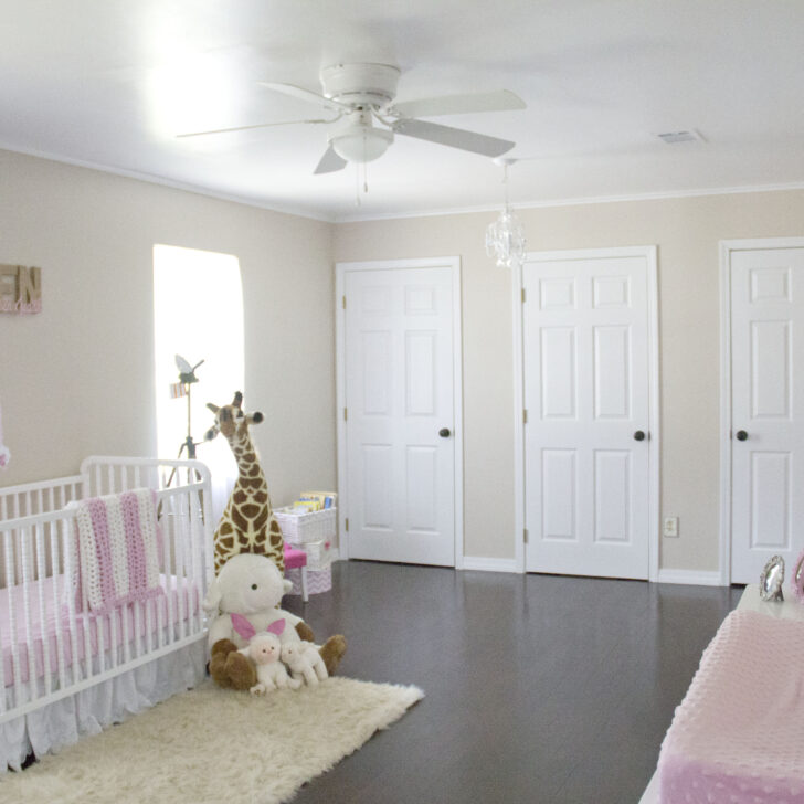 Feminine Pink and White Nursery