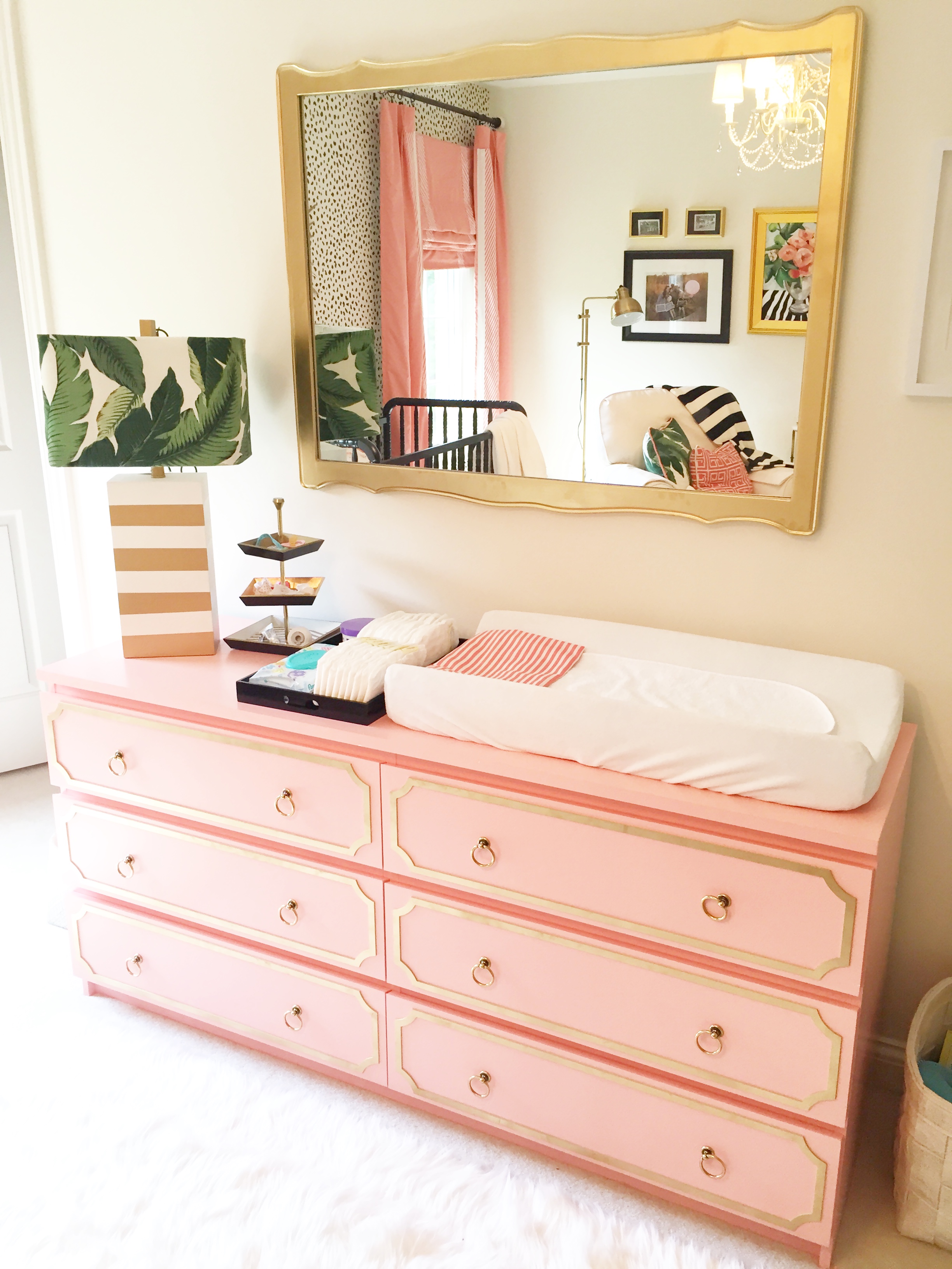 IKEA Malm painted with Glidden Light Coral Sunset