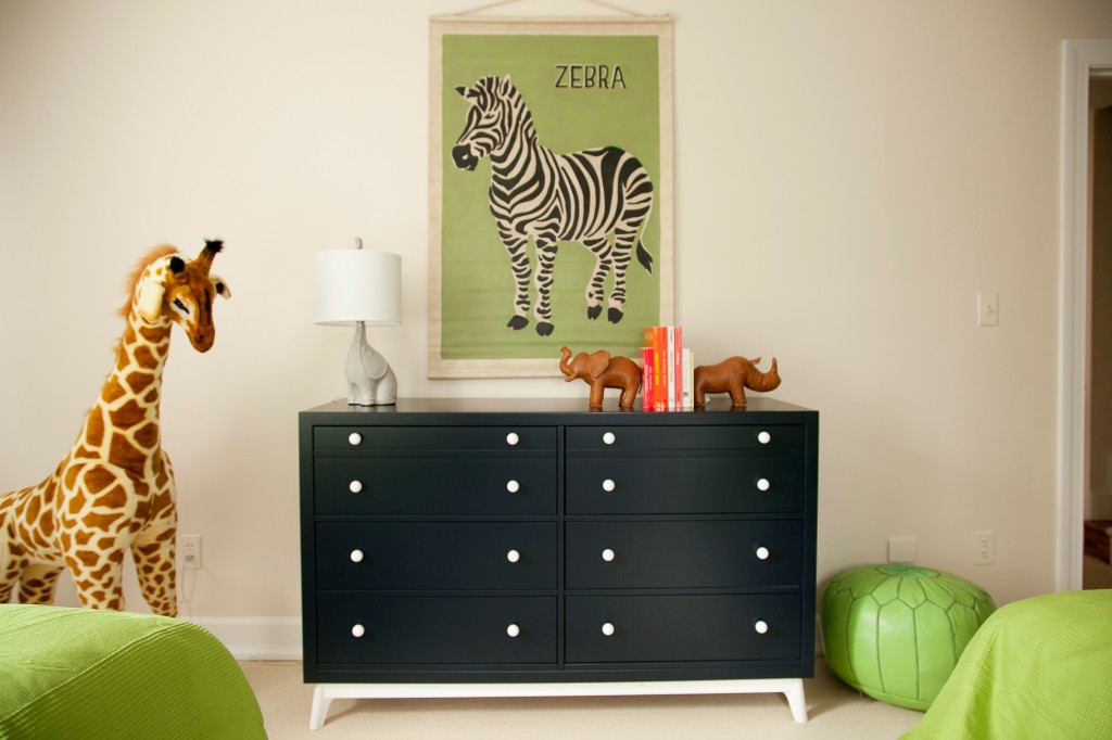 Blue and Green Safari Shared Boys' Room - Project Nursery