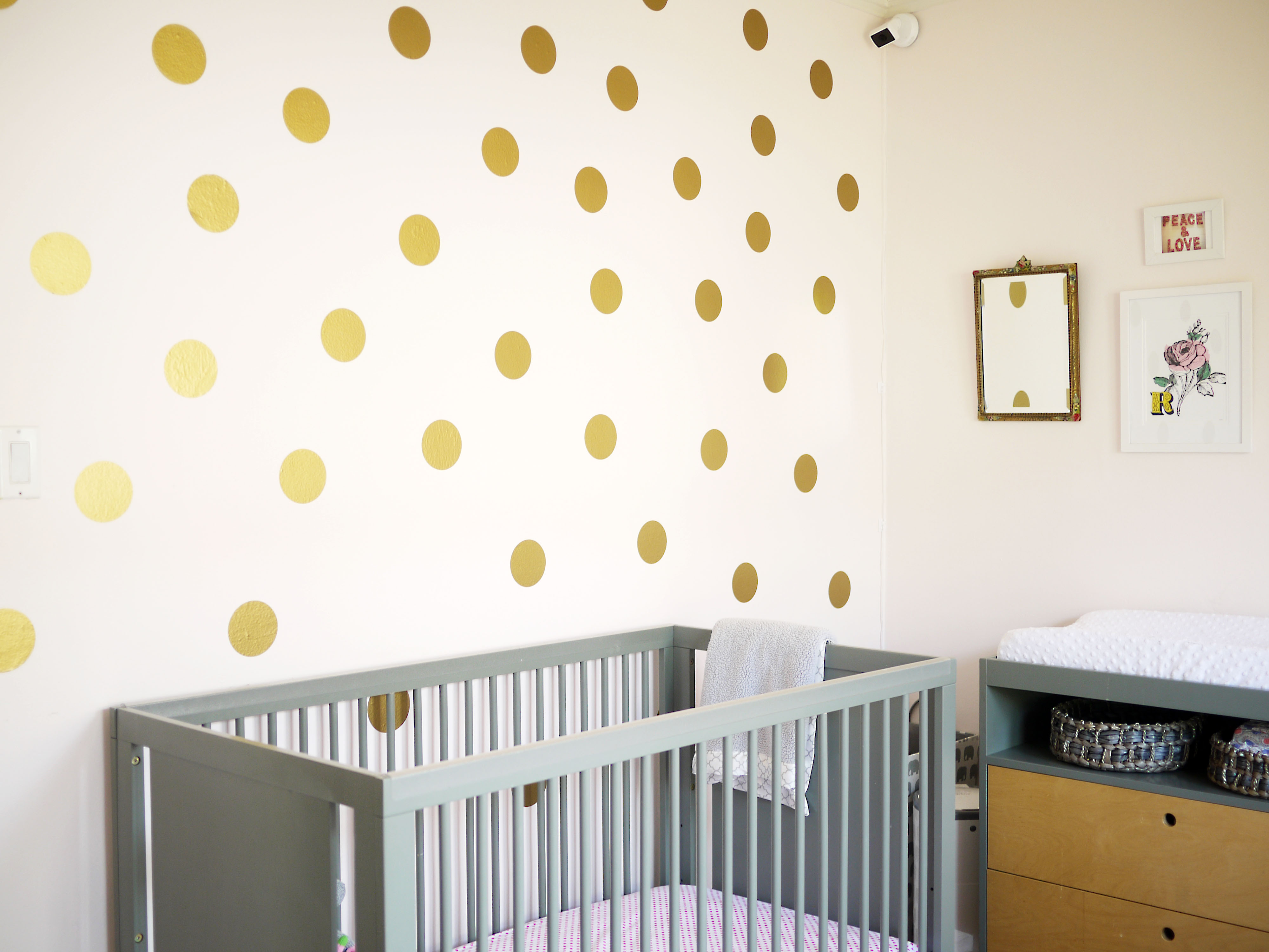 Gold Dot Accent Wall