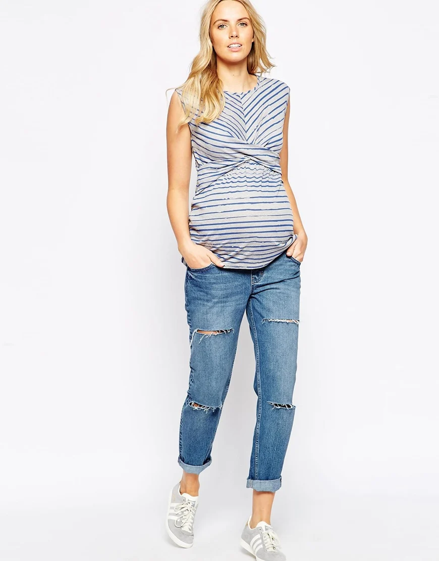 Maternity Twist Front Top from ASOS
