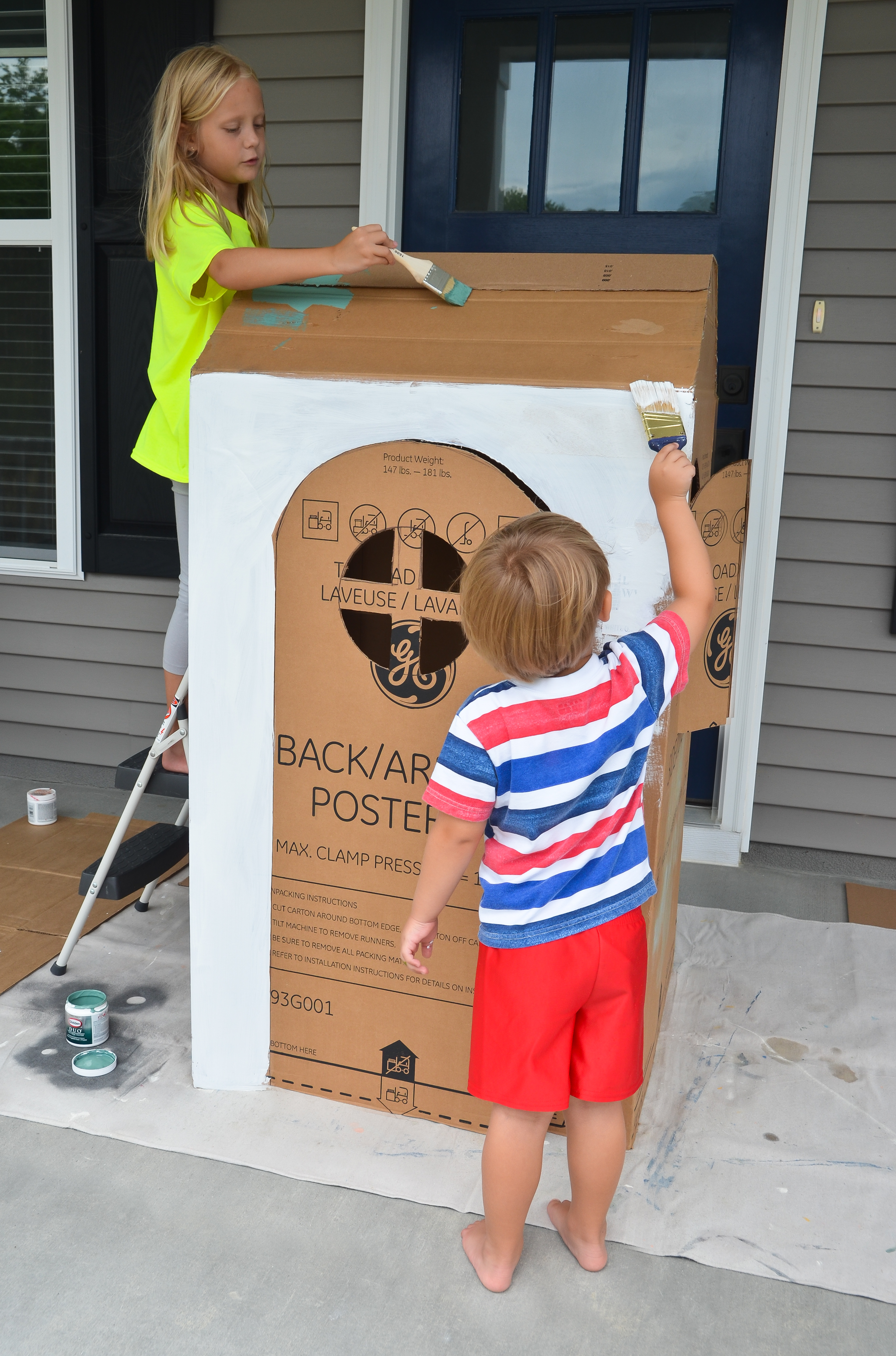 DIY: Cardboard Box Playhouse - Project Nursery
