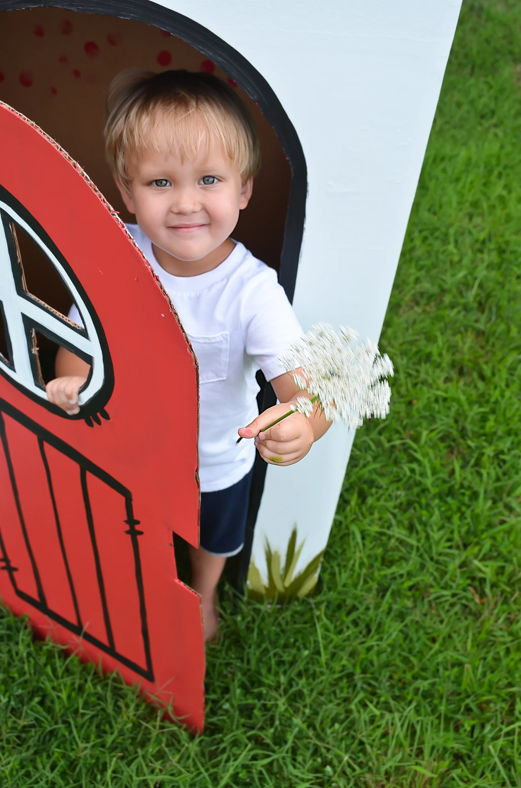 DIY Cardboard Box Playhouse