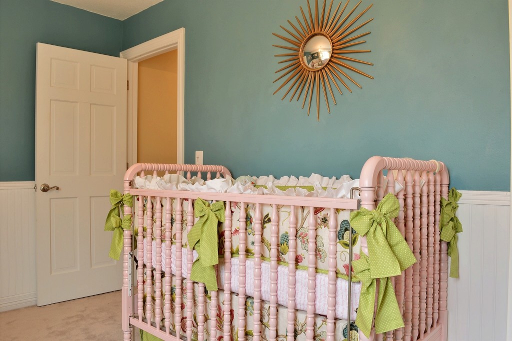 Teal Nursery with Pink Crib - Project Nursery