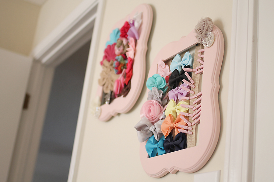 DIY Picture Frame Bow Holder