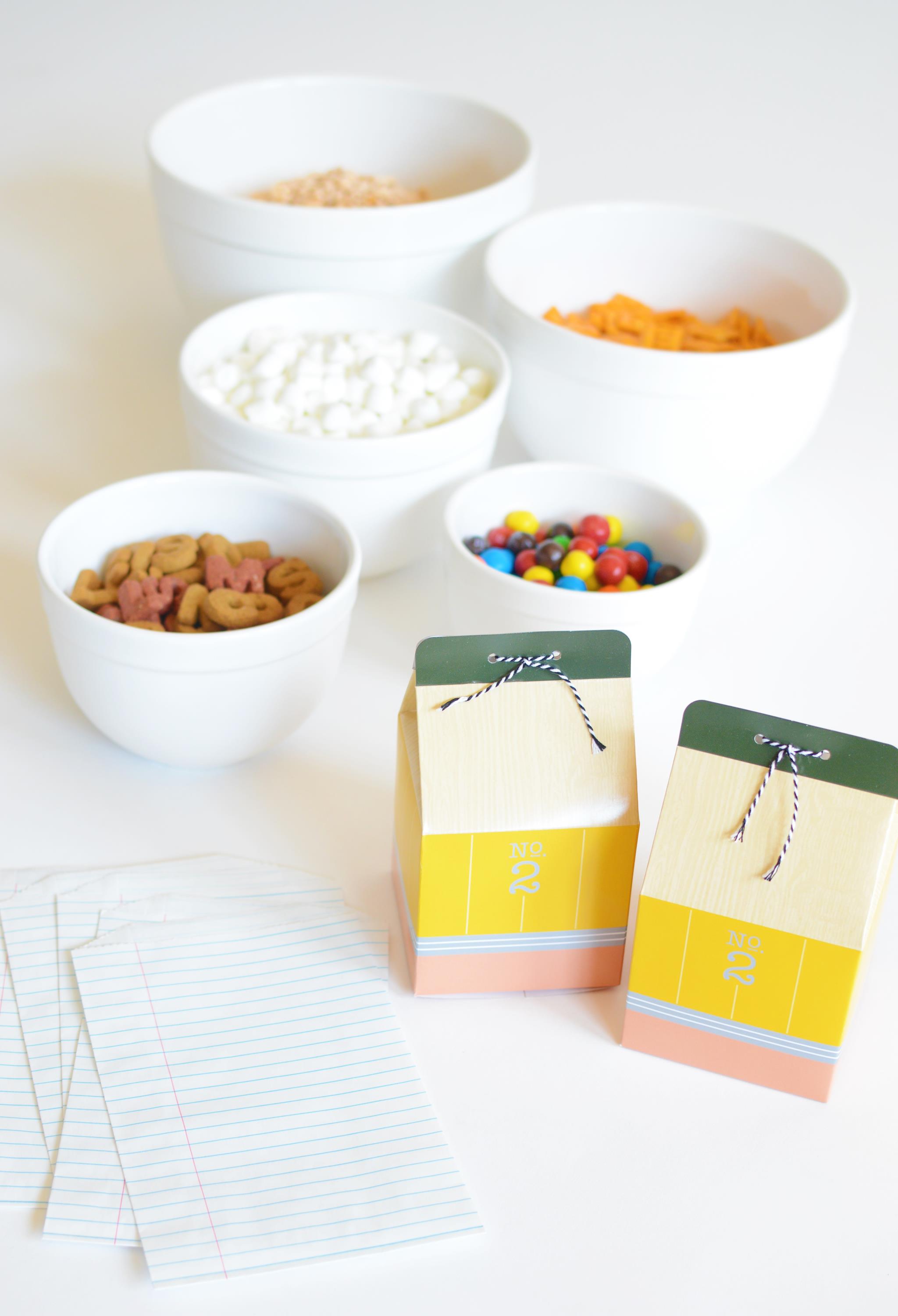 Back-to-School Snack Mix Favors