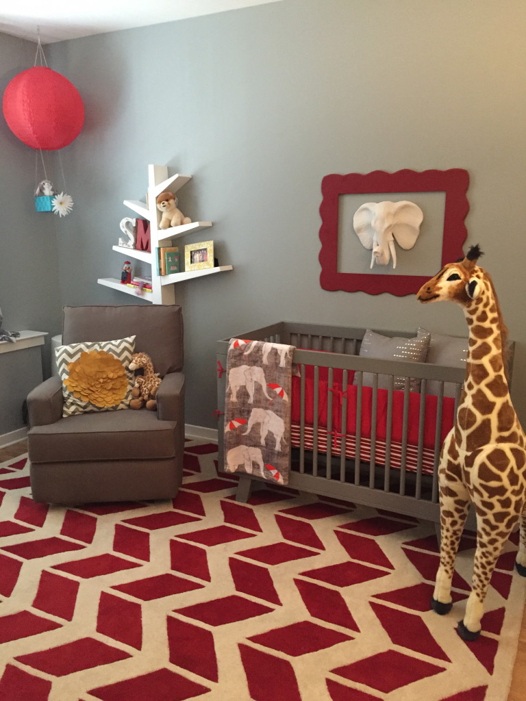 Red and Gray Circus-Themed Nursery - Project Nursery