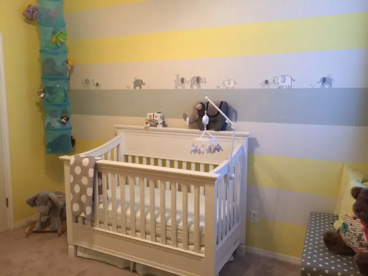 Gray and Yellow Elephant Nursery