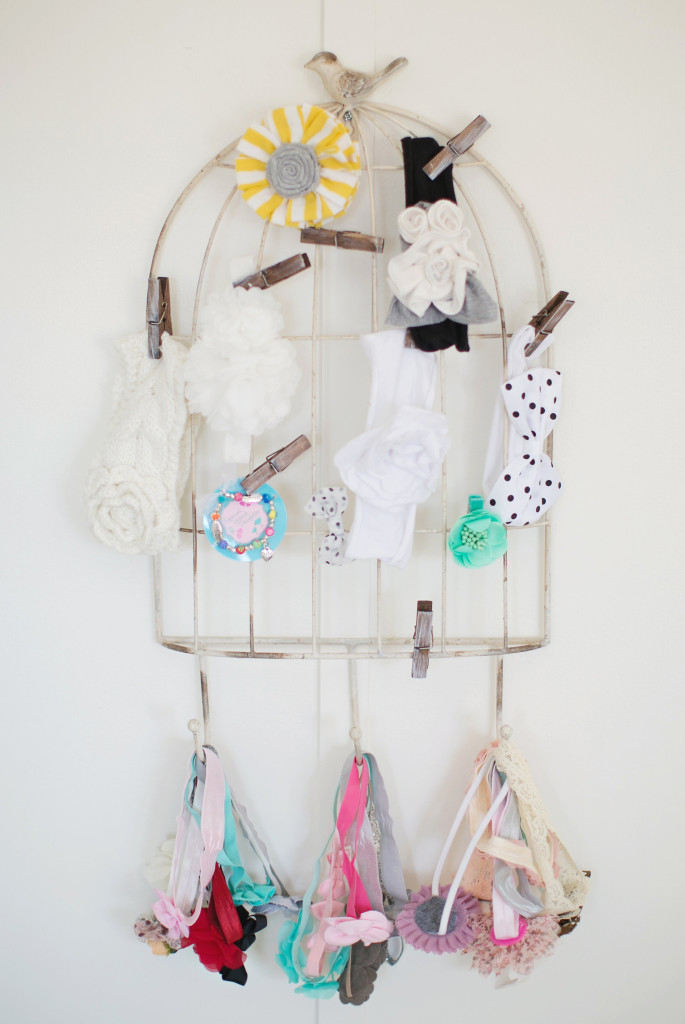 Bird Cage Hair Bow Nursery Storage - Project Nursery