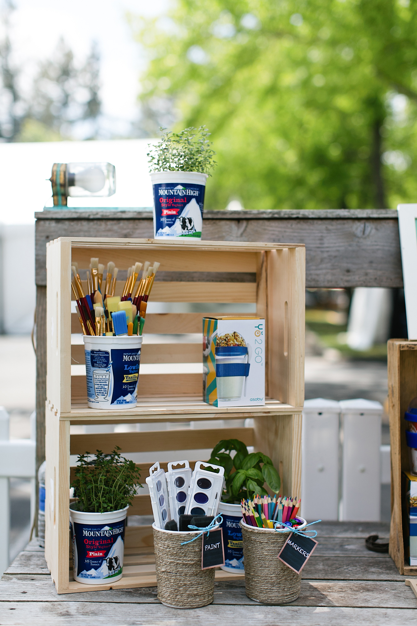 Twine Wrapped Upcycled Bins 