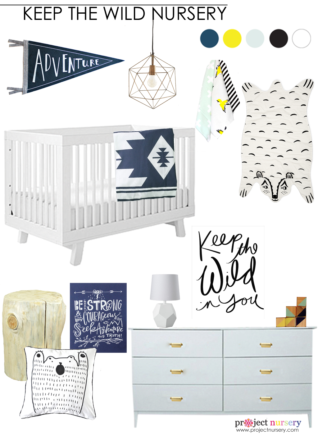 Keep the Wild Nursery Design Board - Project Nursery