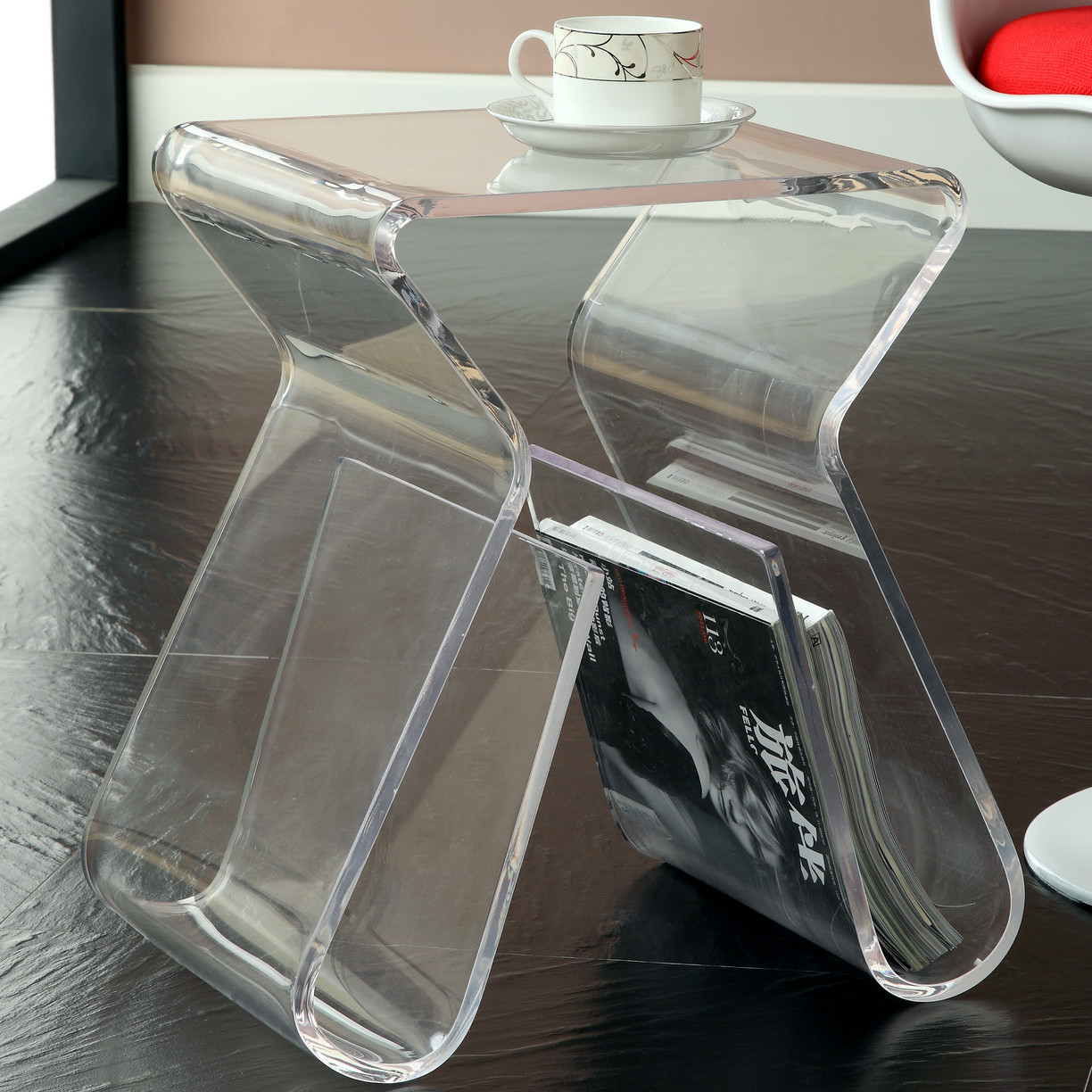 Acrylic Magazine Side Table from Modway Furniture