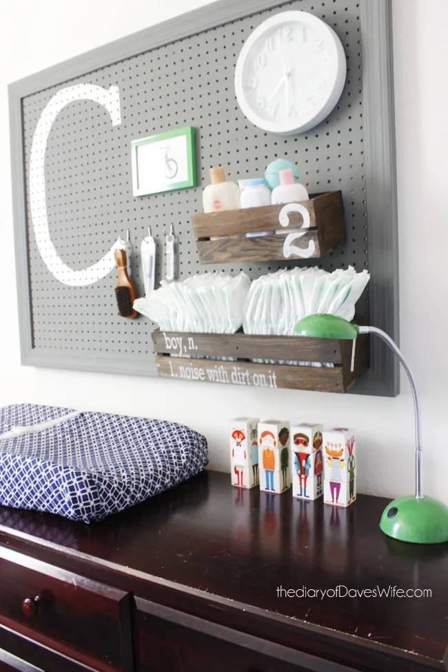 Pegboard Changing Station - Project Nursery