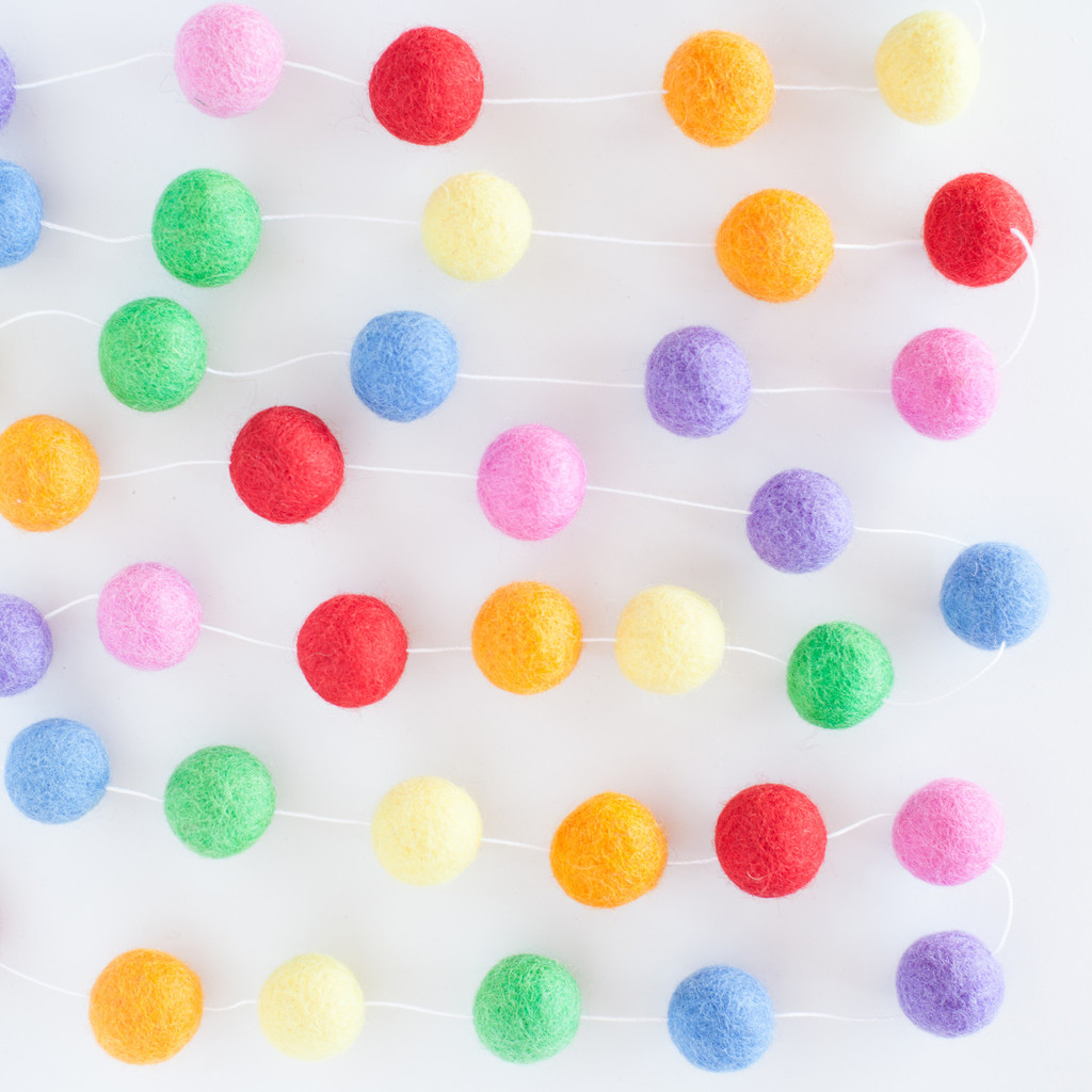 Felt Rainbow Garland from The Project Nursery Shop