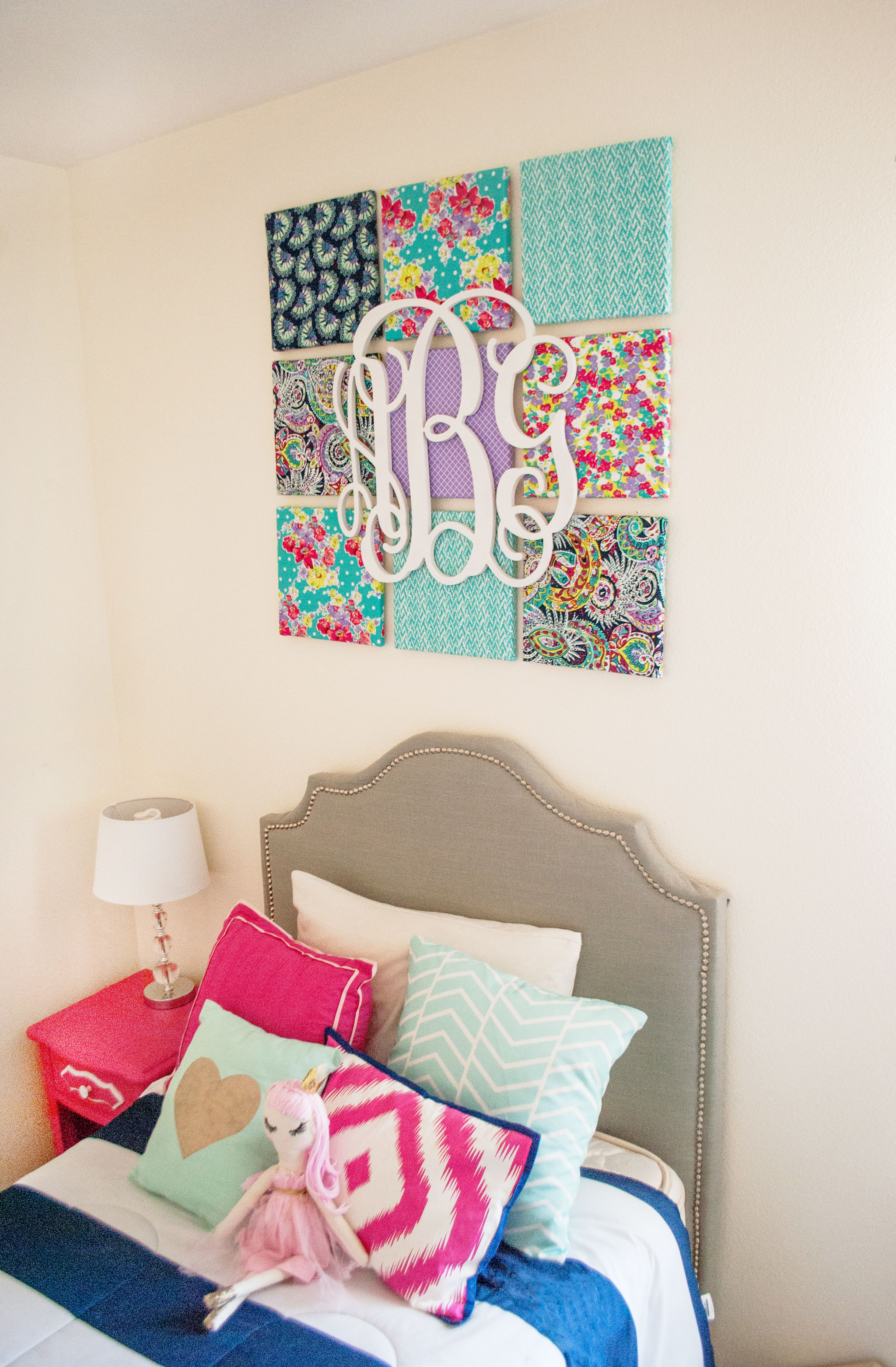 DIY Fabric Canvas Wall Art