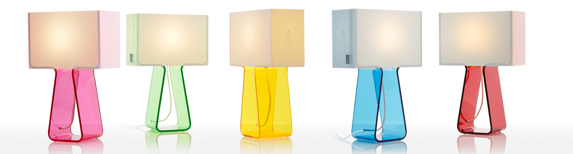 Pablo Designs Tube Top Colors Table Lamps from Matthew Izzo