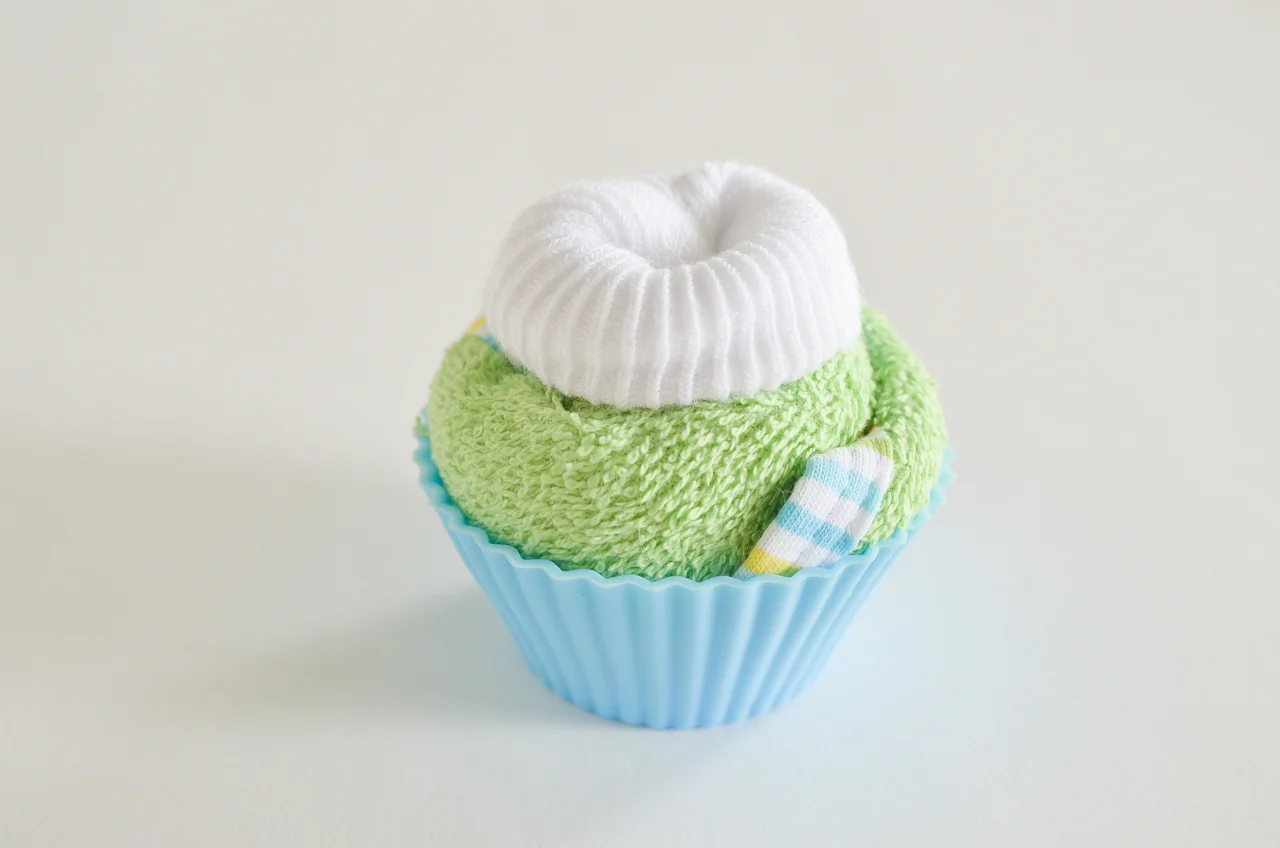 Baby Washcloth Cupcakes Tutorial