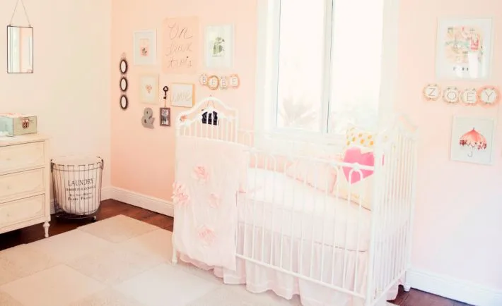 Pink and White Vintage Parisian Nursery - Project Nursery